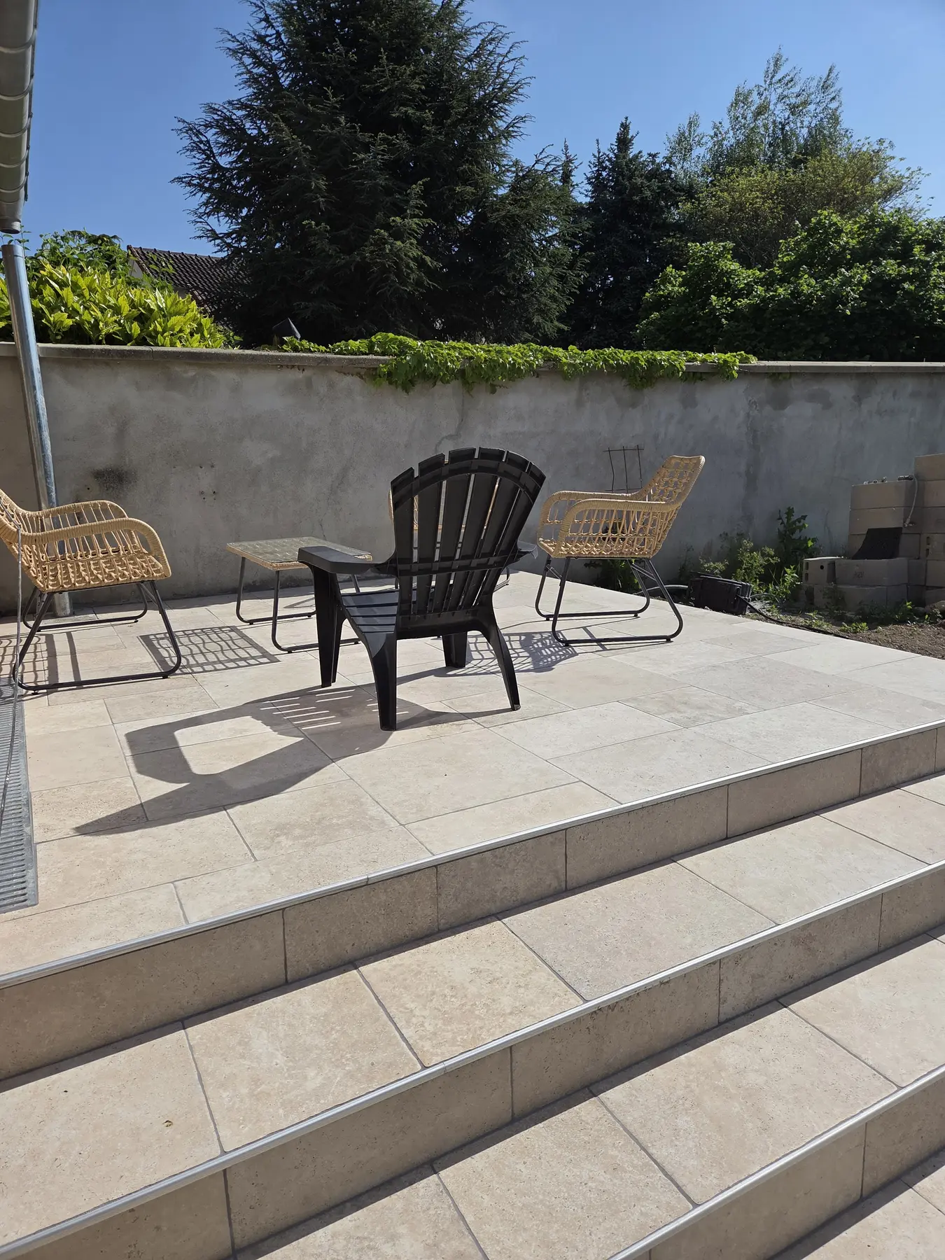 Terrasse terminée, réalisation DCP Constructions à Sens et dans l’Yonne