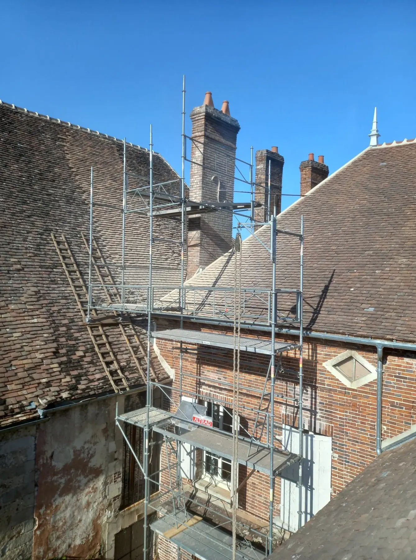 Réfection de cheminée, réalisation DCP Constructions à Sens et dans l’Yonne