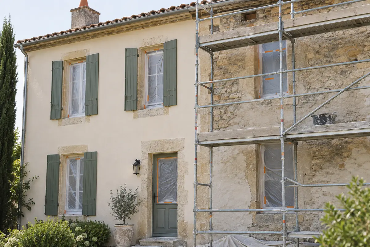Illustration de travaux de ravalement de façade